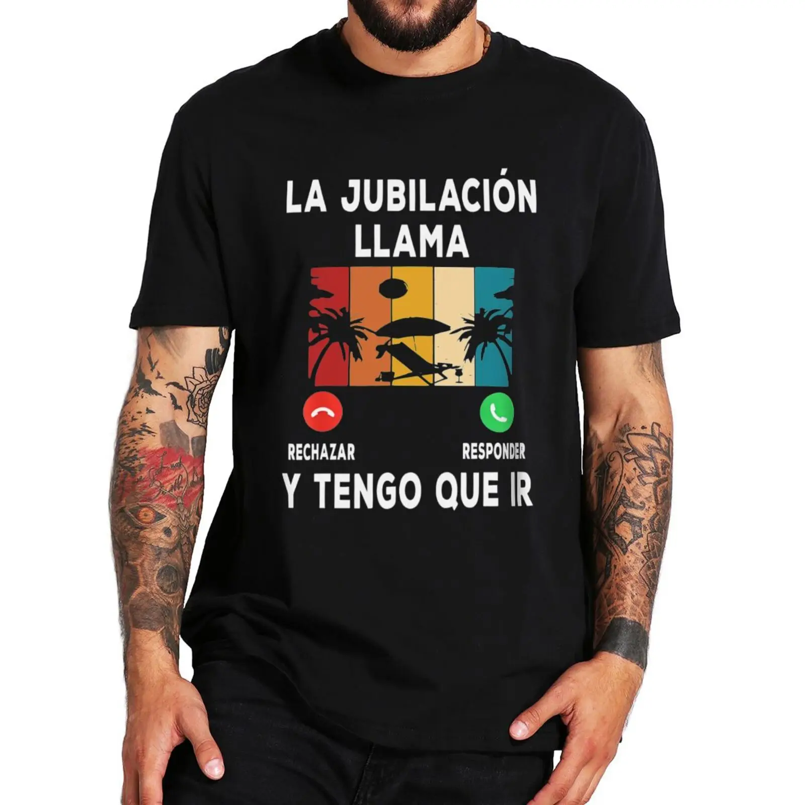 

Retirement Is Calling And I Have To Go T Shirt Funny Spanish Retired Papa Gift Tops Casual 100% Cotton O-neck EU Size T-shirts