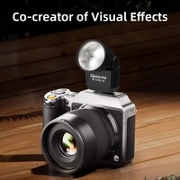 Desiontal F02 Mini Flash Standard Hot Shoe Mount Type-C Charging 6500K for Camera Sony Canon Nikon Panasonic Olympus DSLR Camera