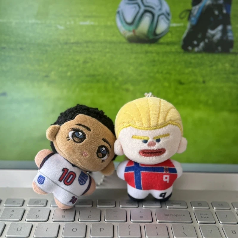 Boneco de Algodão Haaland Bellingham 7,5cm, Mini Brinquedo de Pelúcia, Souvenir da Copa do Mundo, Figura Colecionável, Pingente de Bolsa, Presente para Fãs