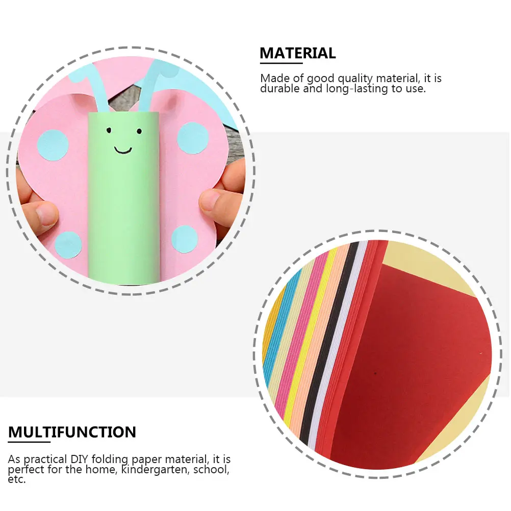 200 ورقة ملونة يمكنك صنعها بنفسك من ورق الحرف مزدوجة الجوانب قابلة للطي للأطفال، مشاريع فنية لتنمية الدماغ بين الوالدين والطفل #3