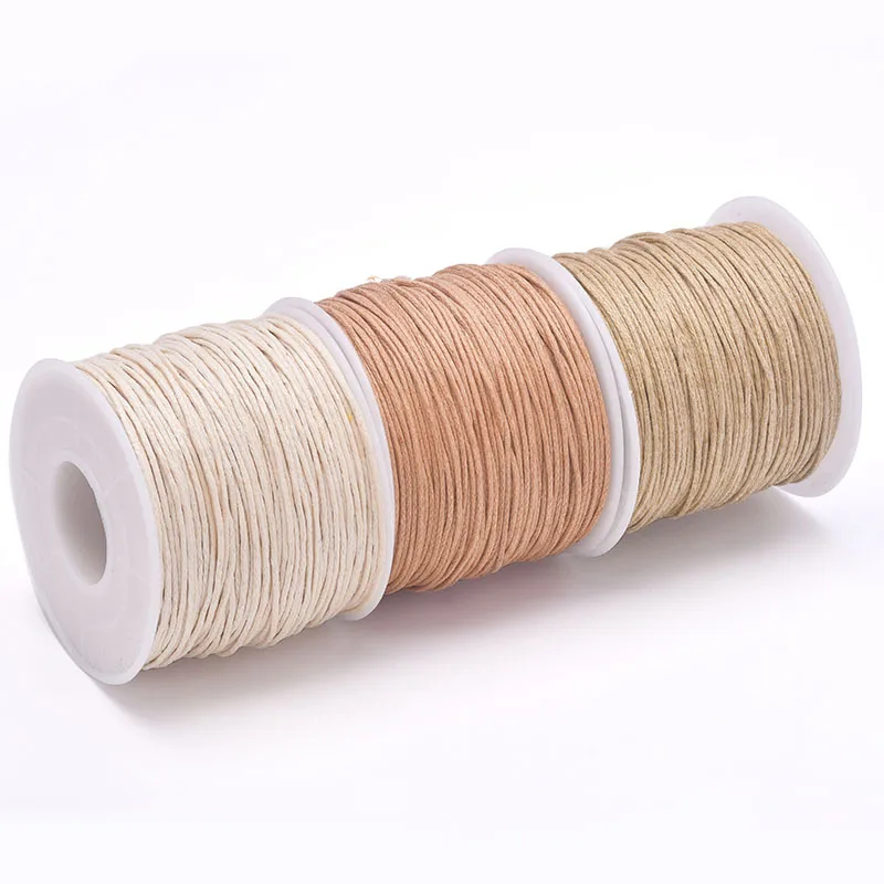 24m 1mm Waxed Cotton Cord For Beading Craft DIY Bracelet Necklace Braided String Thread Jewelry Findings Making