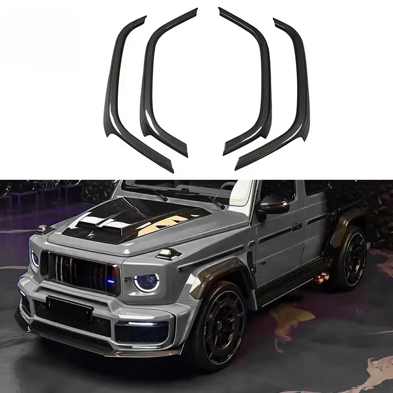 Carbon Fiber Wheel Arches for Mercedes-Benz G65 464 Polished Finish Kit Glue Tape Screws Installation for Exterior Modification