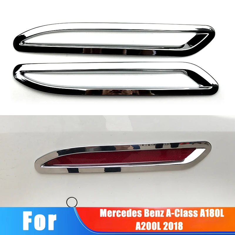

For Mercedes Benz A-Class A180L A200L 2018 Rear Fog Lamp Decorative Frame Car Stickers Decoration Modification Accessories