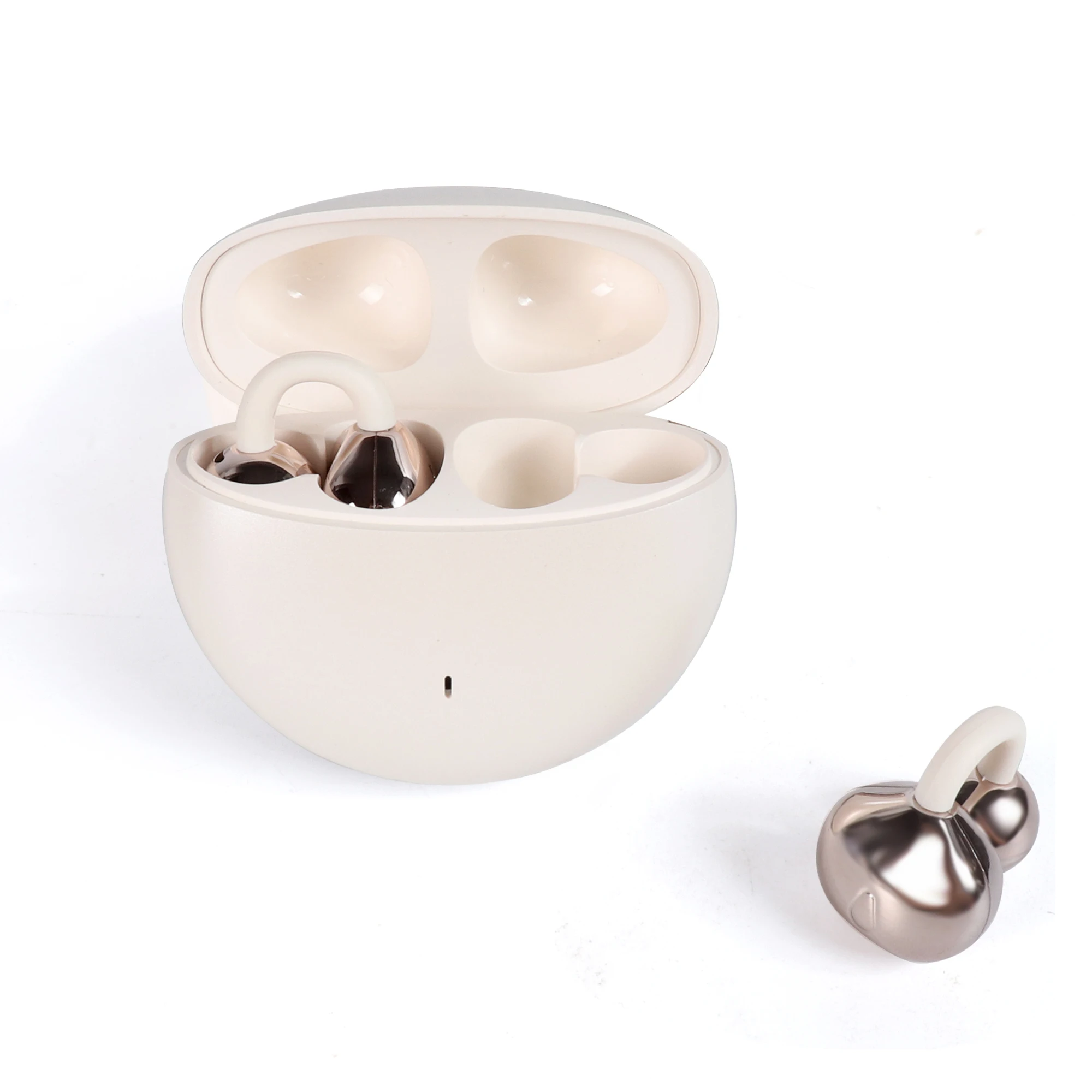 OWS الأذن كليب بلوتوث 5.4 سماعات مع 1 زوج الزركون أقراط مشبكية دعوى IPX4 مقاوم للماء غير في الأذن سماعات لاسلكية حقيقية