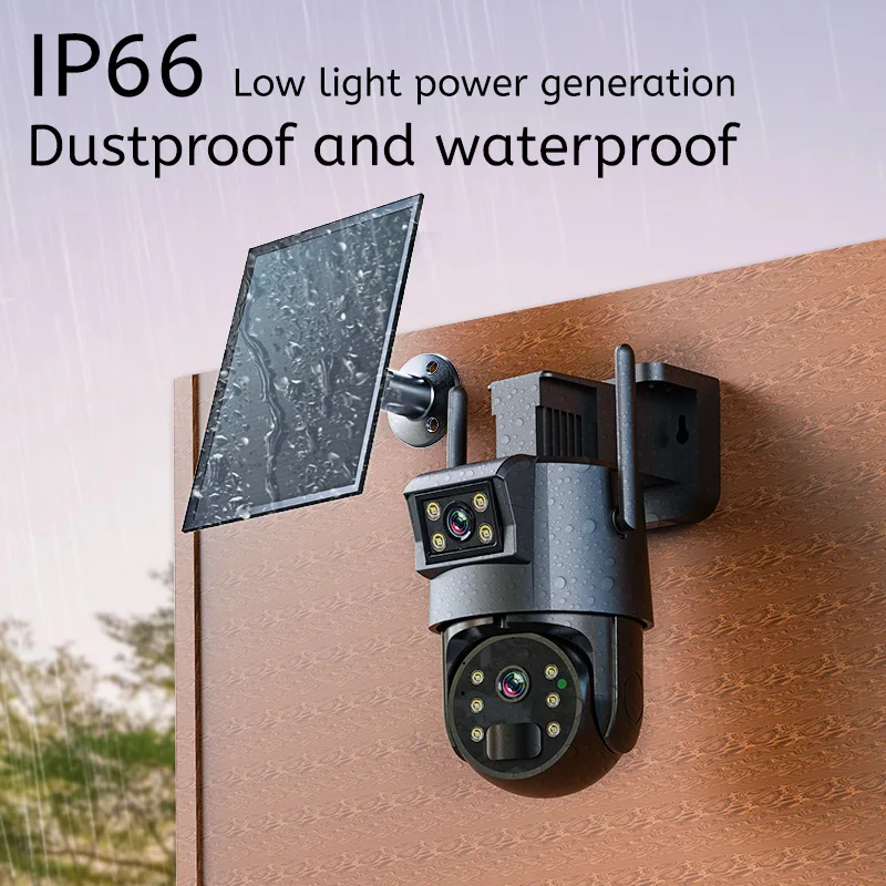 Ubox APP Dual Lens Solar Power PTZ wifi/4G Alarm 4MP  IP Dome Camera Full Color AI Humanoid Detection Security CCTV Baby Monitor