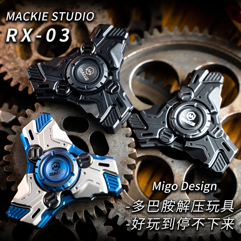 Mackie RX03 Fidget Spinners Greedy Three-Leaf Edition Slider Out-of-Print Decompression Toy EDC High Speed Rotation