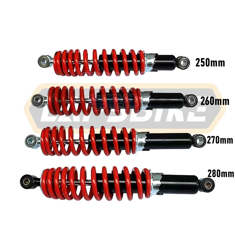 7mm 8mm 10mm Spring 250/260/270/280mm Front Rear Shock Absorber For Scooter Motorcycle 50cc-125cc Dirt Pit Bike ATV Quad Go Kart
