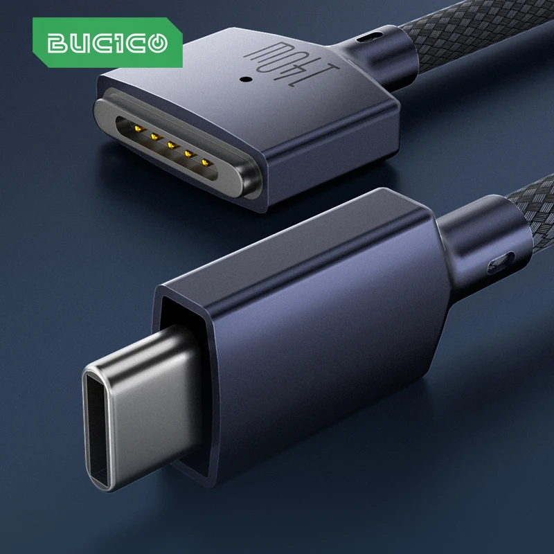 PD 140W USB-C a Mag * 3 cavo magnetico a ricarica rapida per Macbook Pro Air 13 14 16 M1 M2 doppio LED indicatori cavo di ricarica 2M