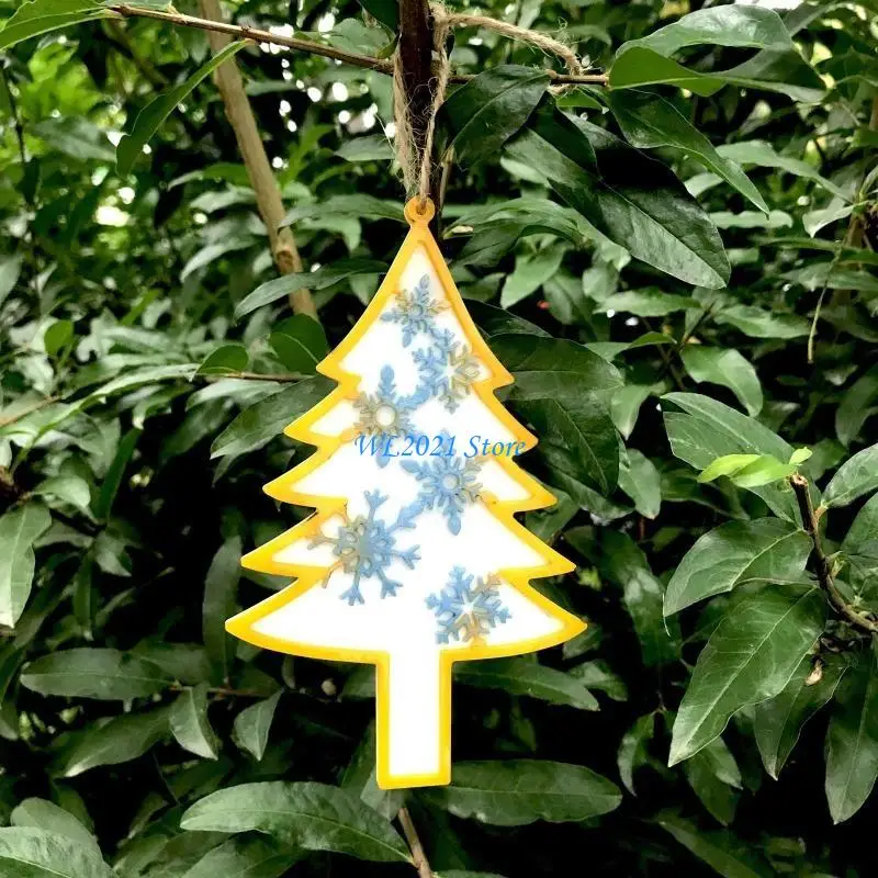 G5GC Diy شجرة عيد الميلاد ندفة الثلج المفاتيح العفن لمفتاح قلادة حقيبة الظهر ديكور العفن