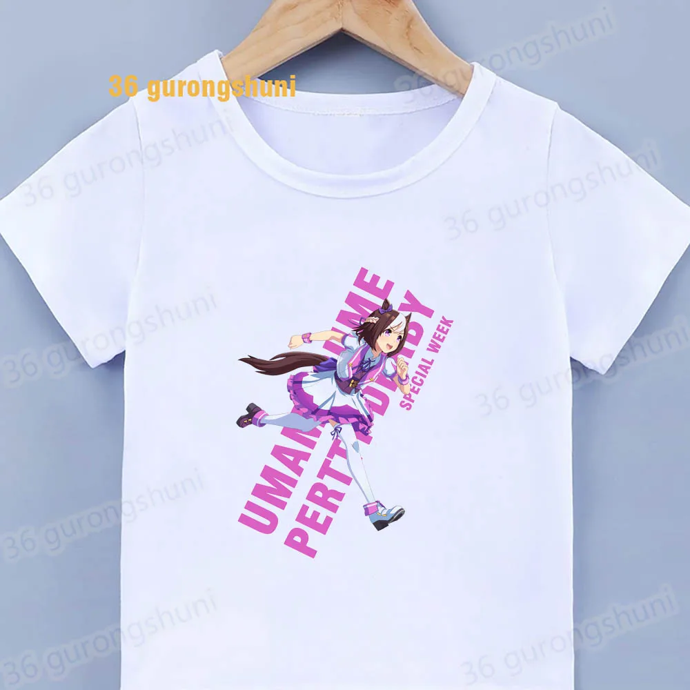 

Cartoon t Shirt For Girls Tshirt Girl t-shirt Baby Short Sleeve Kids Clothes children Boys clothing uma musume Graphic t Shirts