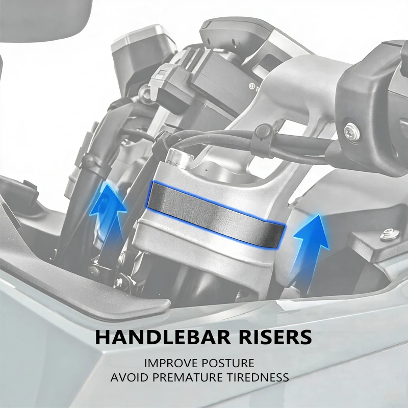 Up Heigh 15mm Handlebar Risers For BMW R1300RS R 1300 RS 2025 2026 Motorcycle CNC Aluminum Bar Mount Height Increase Spacers view 3