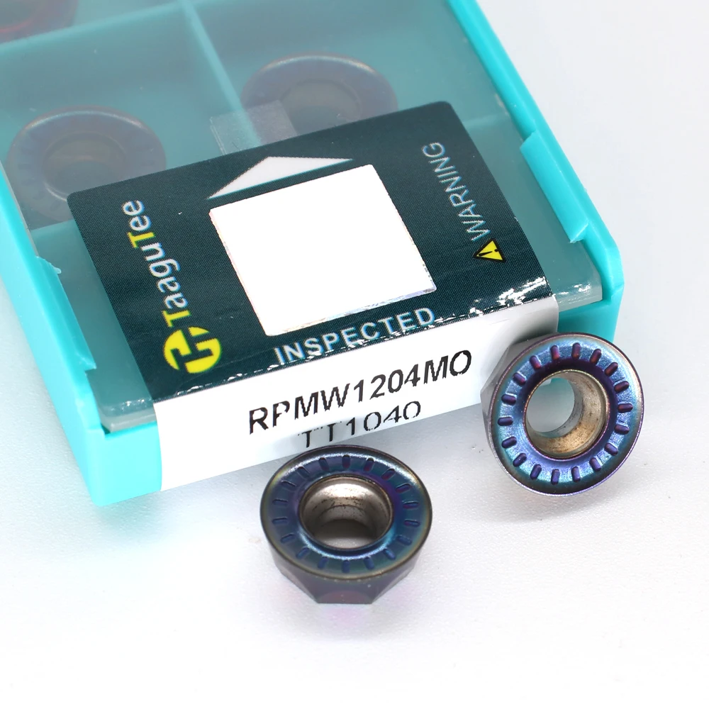 Imagem -04 - mo 1125 Inserção de Carboneto Redondo Cnc Metal Ferramenta de Torneamento Arredondamento Máquina Indexável Placa Lâmina Alta Qualidade 10 Peças Rpmw1204