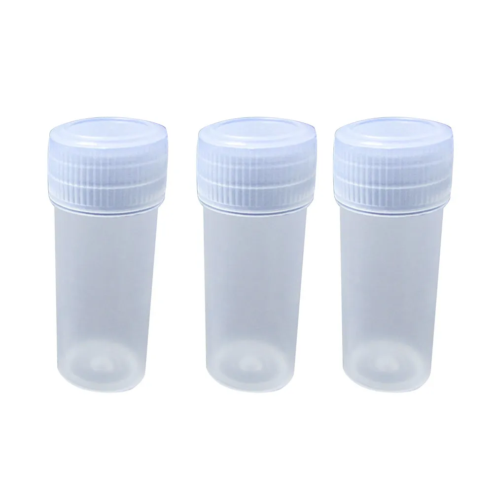 100Pcs Transparent Plastic Bottles PP Container Small Component Organizer for Beads Jewelry Pins Storage Box Easy Identify