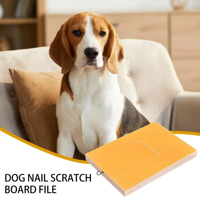 Dog Scratch Pad For Nails Dog Nail Scratcher Dog Scratching Board Pull-out Dog Nail Scratch Pad Wooden Nail Trimming Board For