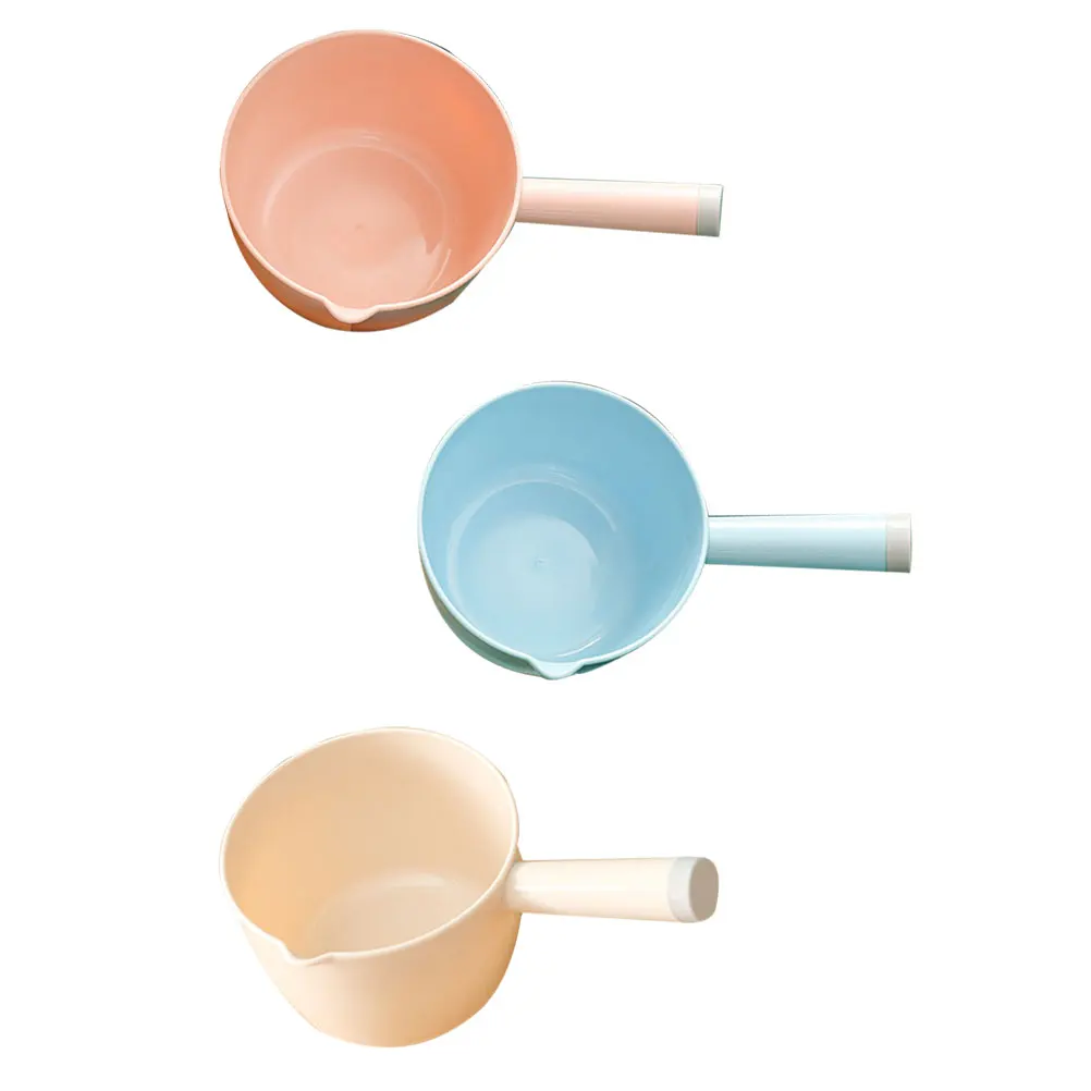 

3pcs Water Ladle Premium Lightweight Kitchen Water Scoop Long Handle Portable Multipurpose Spoon Plastic Kitchen Tool For Home