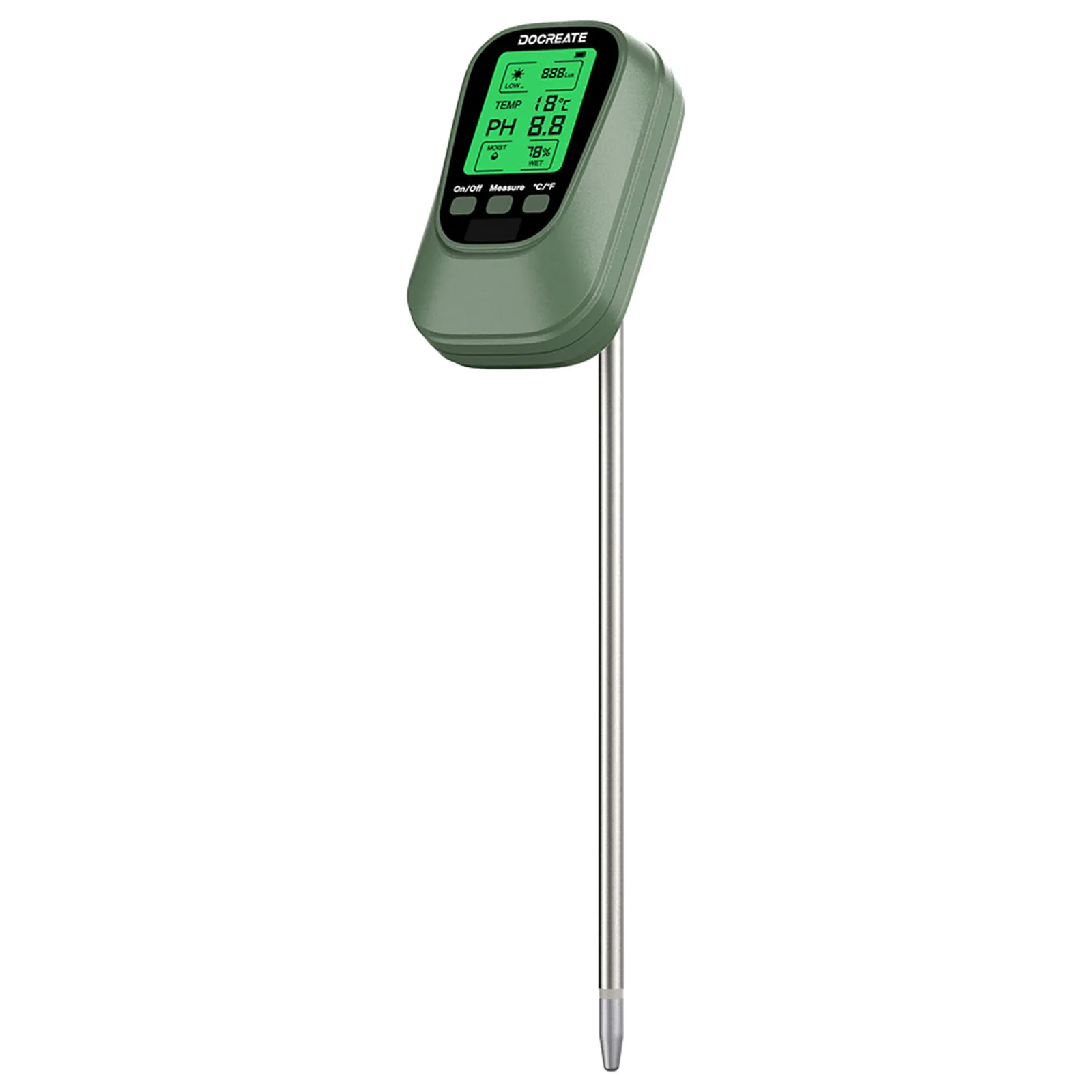 4-in-1 Soil Moisture Meter Digital PH Meter/Moisture/Temp/Sunlight Intensity for Gardening Farming Indoor Outdoor Plants