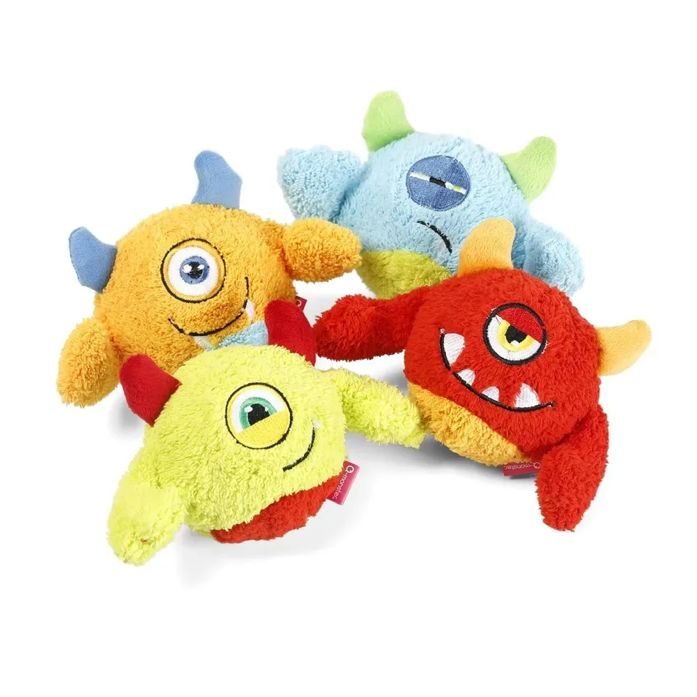 OUZEY Squeaker Dogs Balls Toy Bite Resistant Plush Toys For Small Dogs Interactive Chew Ball Toys Pets Training Accessories
