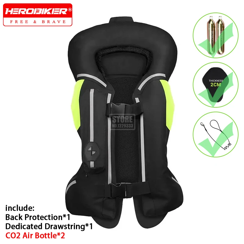 

Motorcycle Air Bag Vest Motocross Riding Safety Clothing Reflective Anti Fall Anti-collision Motorbike Air Bag CE Protector