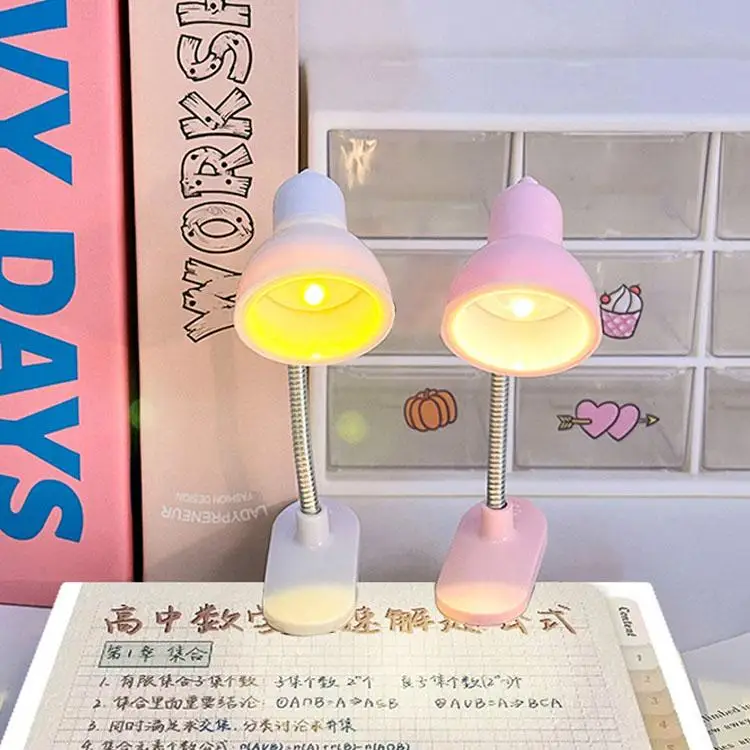 Portable Eye-Friendly Reading Lamp - Warm & Bright Clip-On Light with Long-lasting Battery for Books and Desks