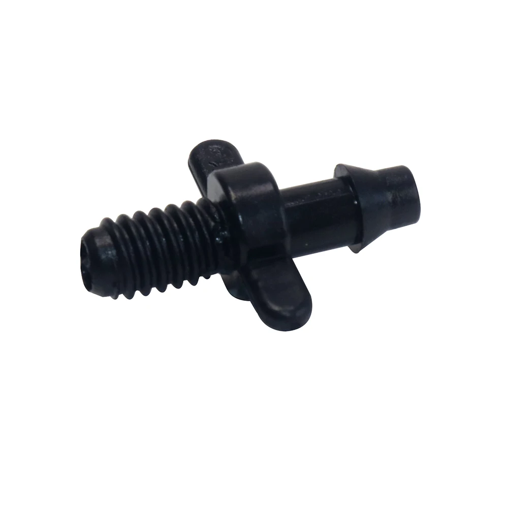 300 Pcs Irrigation 4/7 Threaded Connector Barbed 1/4