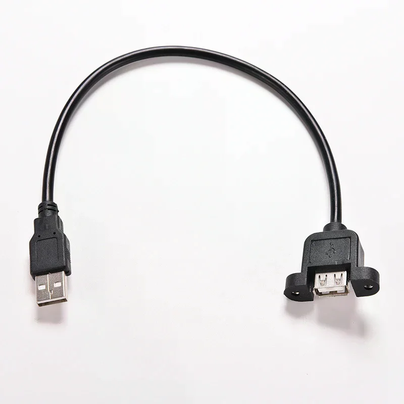 USB 2.0 Male to Female Extension Panel Mount Extention Port Cable 1.64 FT