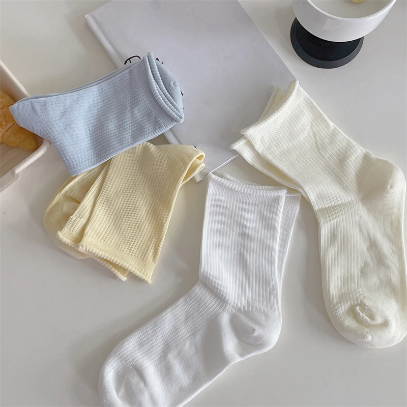 Women\'s Socks Short New Summer Trendy Simple Spring Summer Ladies Thin Socks Breathable Candy Color Casual Basic Crew Socks Soft
