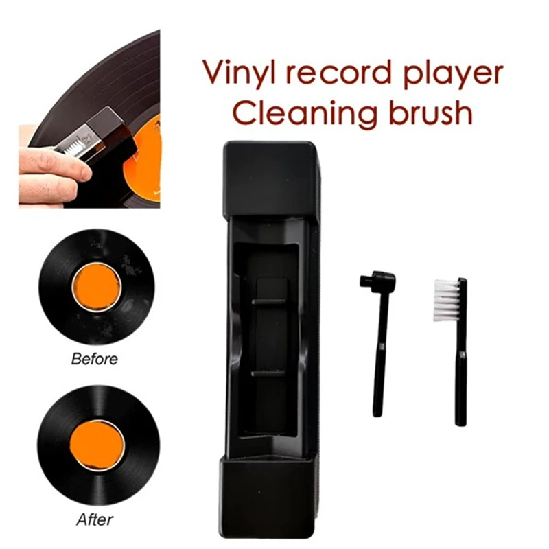 Vinyl Record Cleaning Kit Anti-Static Velvet Brush Dust Remover for CD/LP Phonograph Turntable Player Accessory
