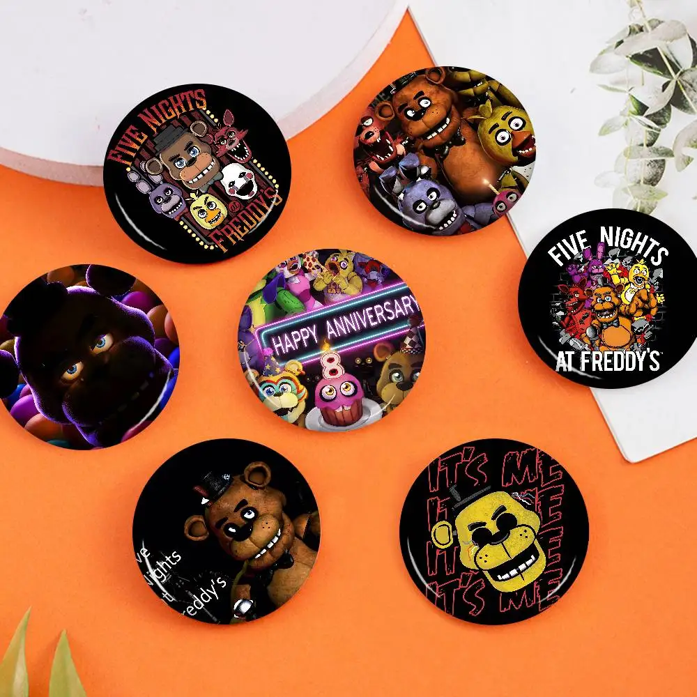 Fnaf Five-nights-At-Freddys Soft Button Pin Bright Printed Icon Gift For Friends Badge Collar Brooch Lapel Pin Metal
