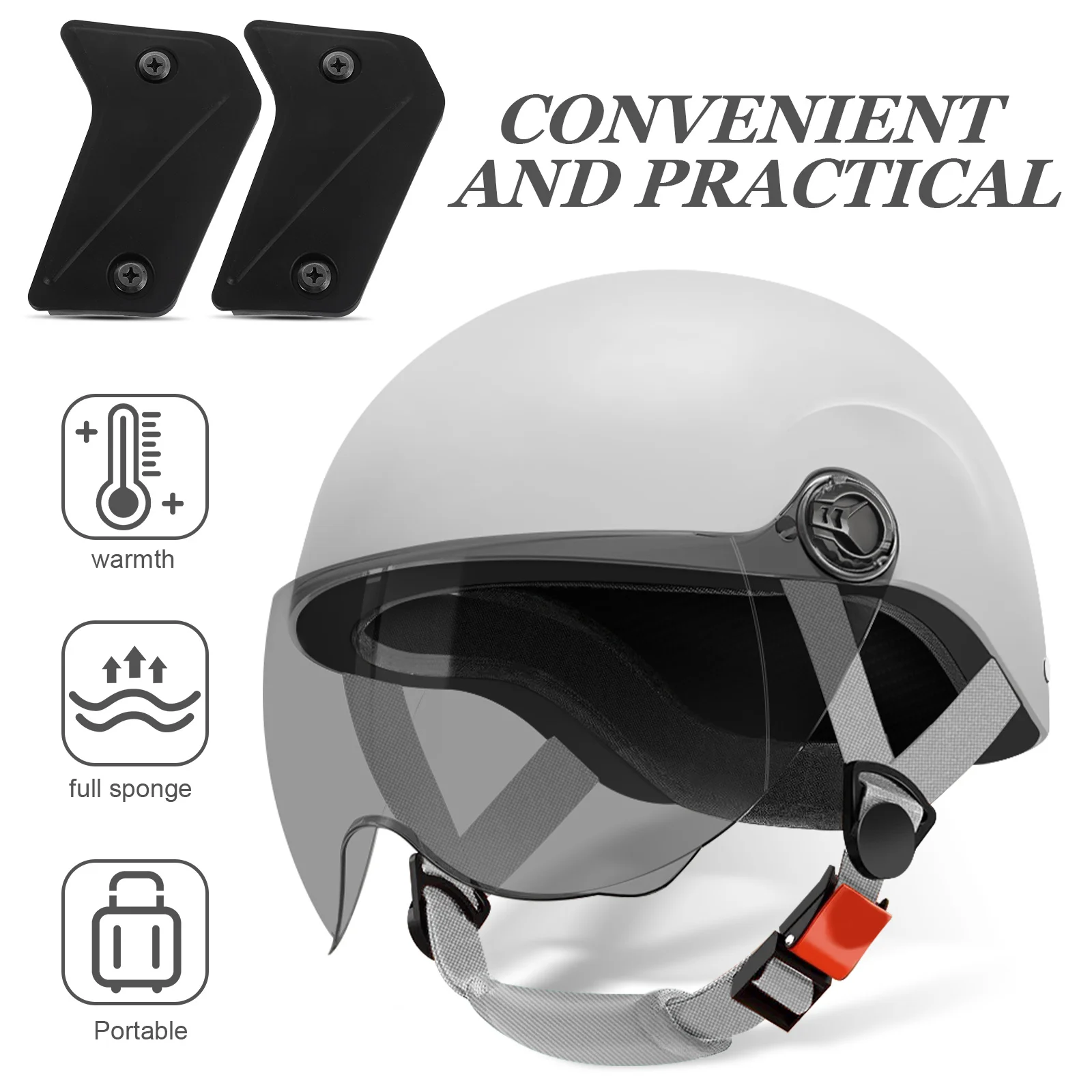 1Set Motorrad Zubehör Schwarz Ersatz Visier Verschluss Installation Teil Langlebig Schild Schloss