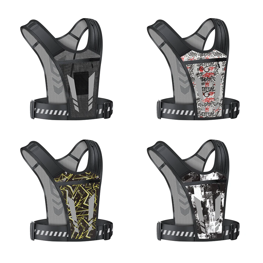 Светоотражающий Жилет для бега 65-130 см, дышащая поясная сумка для бега с регулируемым поясом Светоотражающий Жилет для бега 65-130 см, дышащая поясная сумка для бега с регулируемым поясом