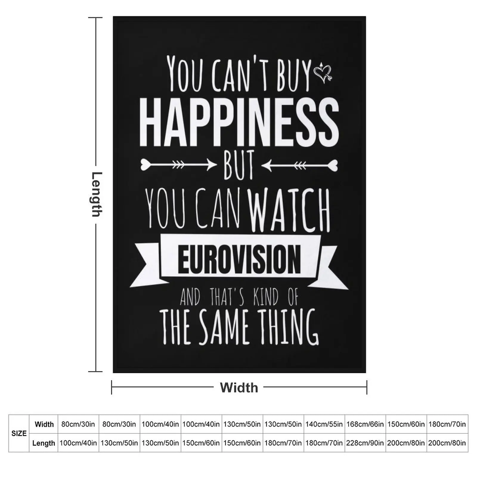 You can't buy happiness but you can watch Eurovision Throw Blanket Sofa Heavy Blankets For Bed Luxury Brand Blankets