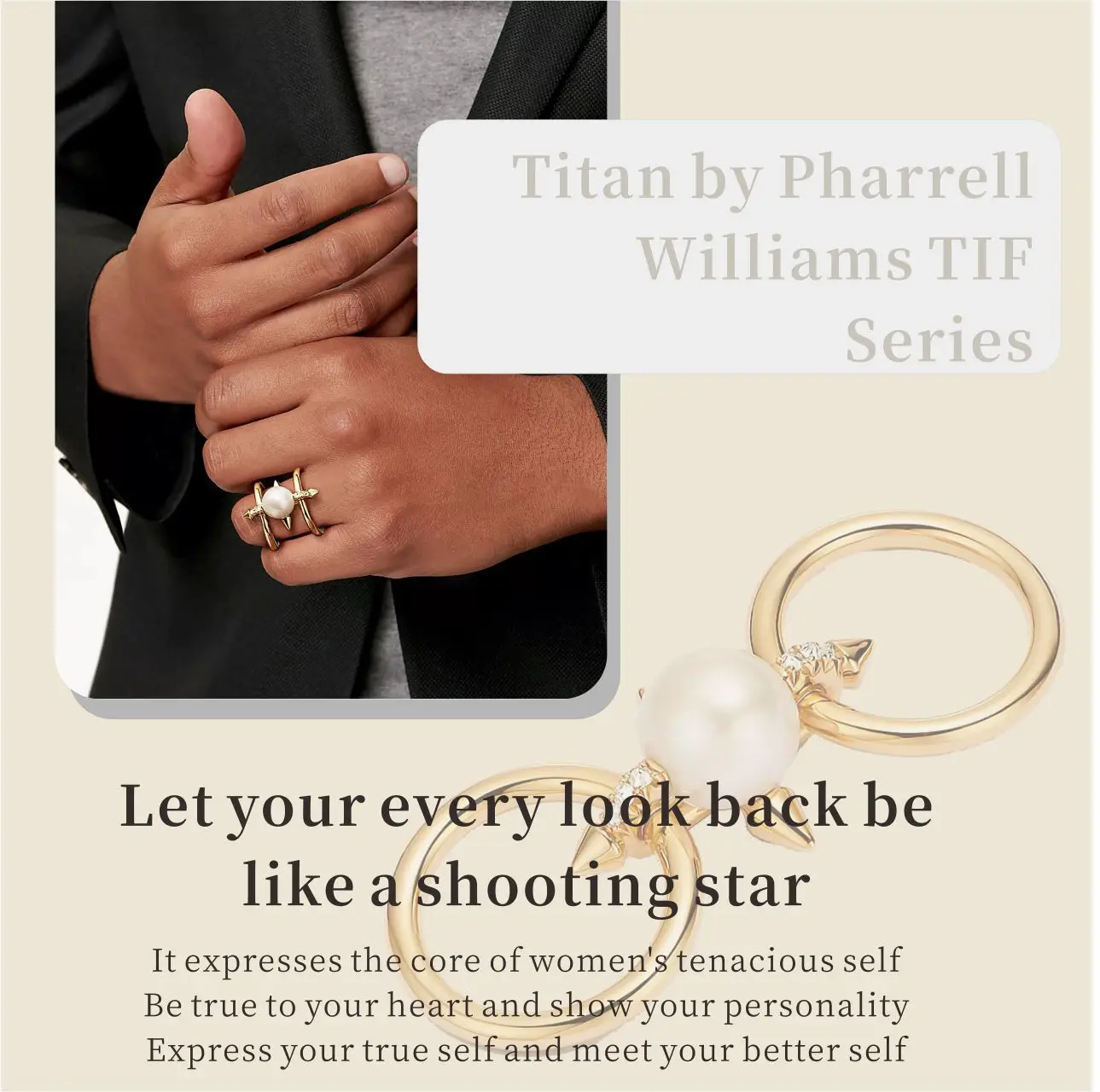 925 Sterling Silver New 2024 Trident Couple Ladies Men Luxury Party Ring Tiff Titan by Pharrell Williams Collection