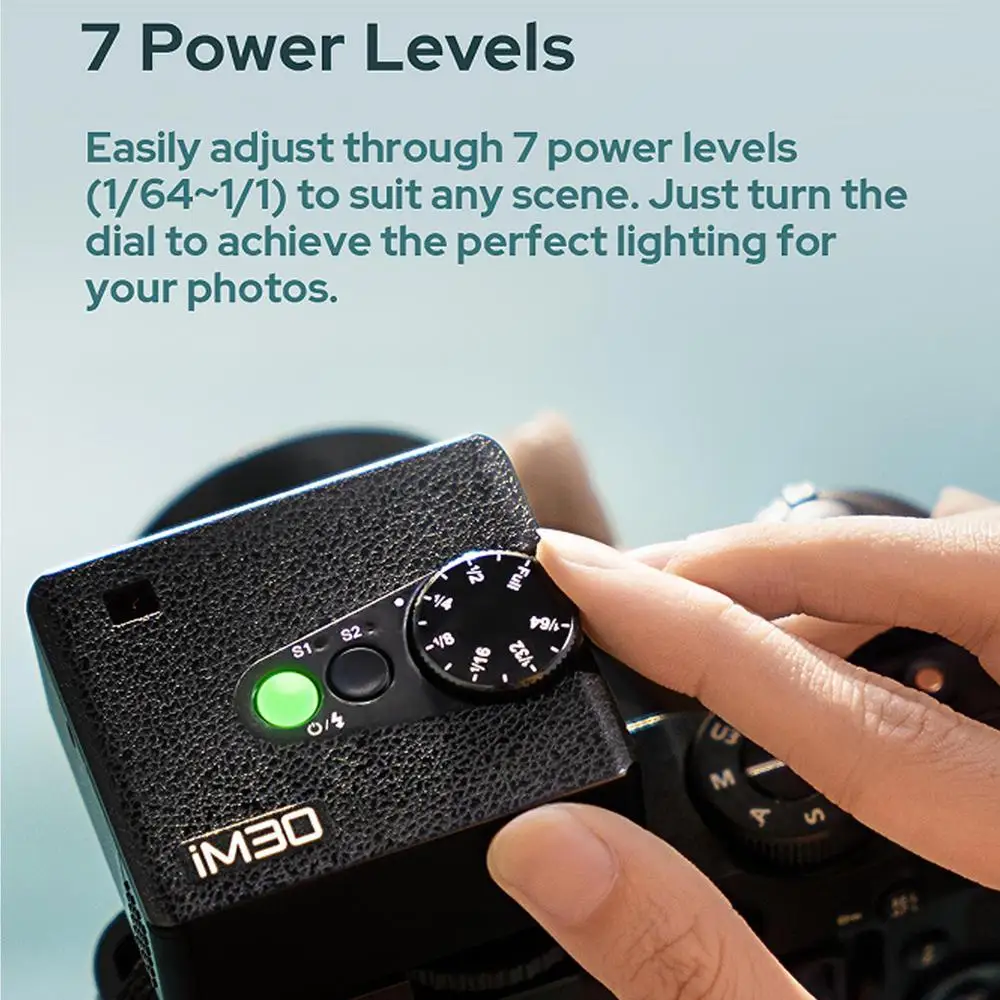 【Do Brasil】Godox iM30 Mini Speedlight Flash Professional Hot Shoe Flash لـ Ricoh GR3، Sony A7 Series، Fujifilm، Nikon، Canon،