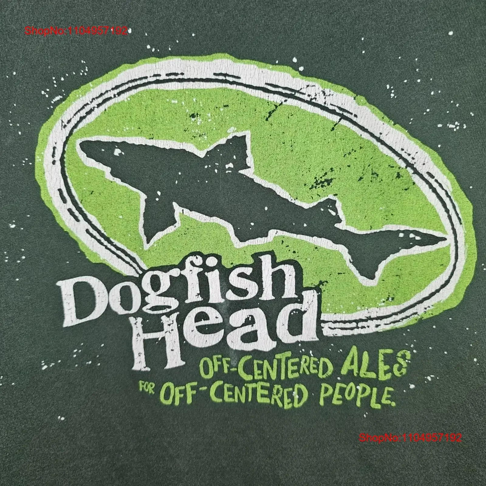 

DogFish Head Brewery Rehoboth Beach Delaware Большая мужская футболка с зеленым логотипом винтажный стираный топ унисекс для повседневной носки Повседневная одежда