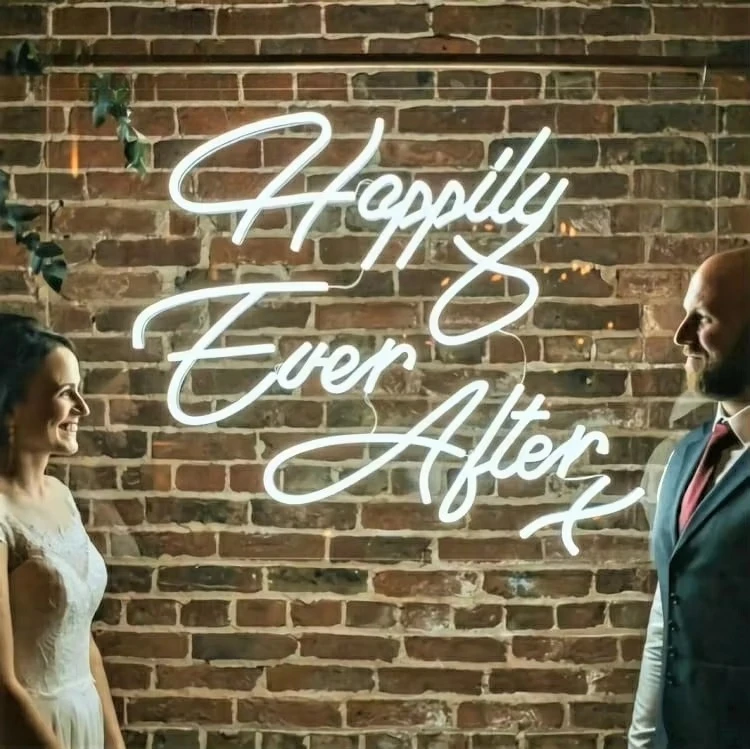 Wholesale custom happy wedding decorations neon signs