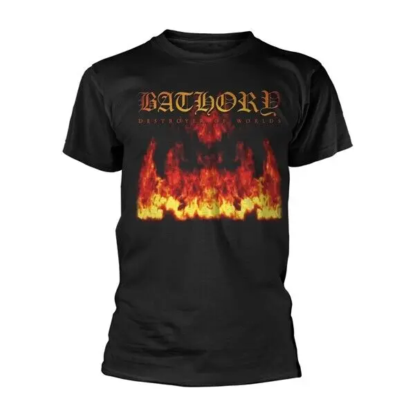 Bathory 'Destroyer Of Worlds' Black T shirt - NEW