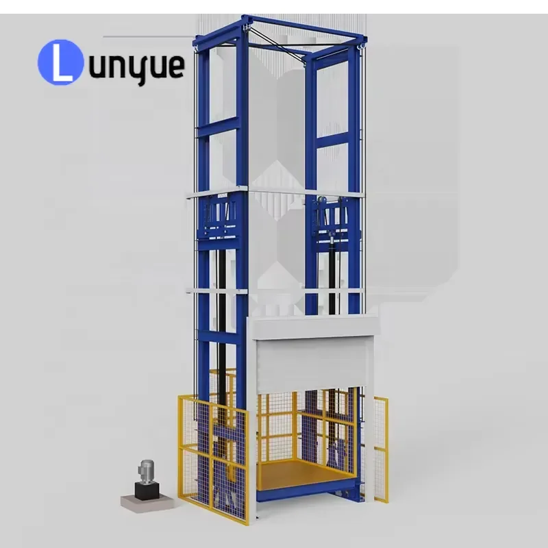 Wall Mounted Electric Hydraulic Cargo Elevator Indoor Multi floor Warehouse Goods Lift Industrial Freight Lift Heavy Duty