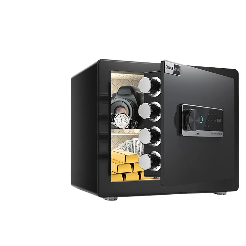 Small password safe, office hidden anti-theft fingerprint mini safe deposit box