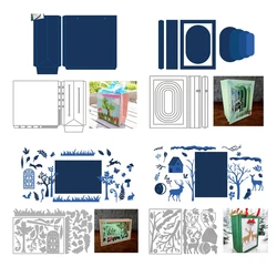 Forest Woodland Diorama Scene Builder Diorama Base Card Cutting Dies for New 2024 Scrapbooking Paper Making Card Craft Supplies