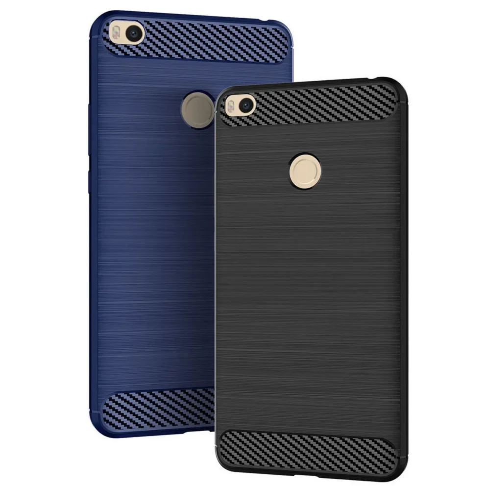 Case For Xiaomi Mi Max2 Case Xiaomi Mimax2 Cases Silicone TPU Bumper Shockproof Mi Max 2 Carbon Cover for Xiaomi Mimax 2