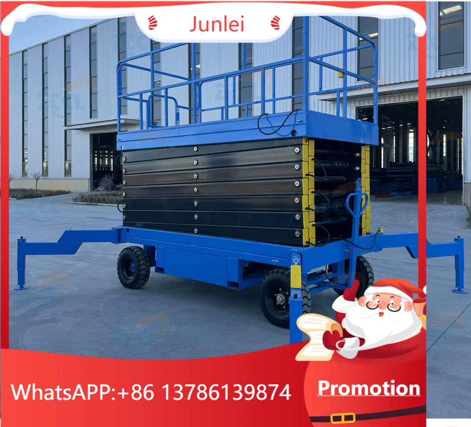 

Wheel Type Working Platform 500kg Mobile Self-propelled Aerial Scissor Lift Platform with 10m 12m 14m Lifting