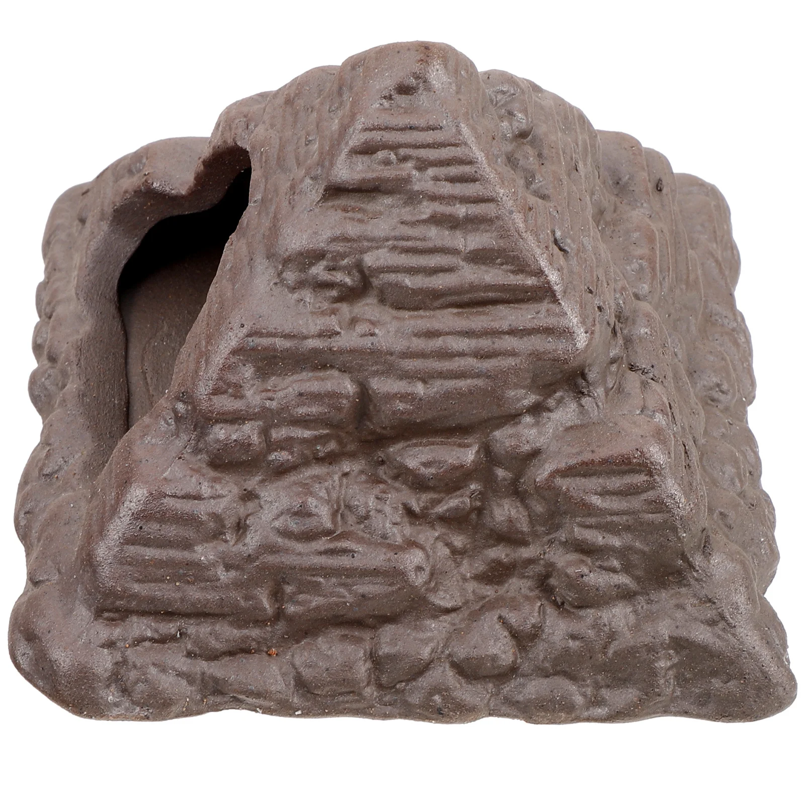 

Pyramid Landscape Hideout for Fish Tank Aquarium Decor Castle Ruins Small Hideaway Shelter Betta Shrimp Reptile Habitat Ornament