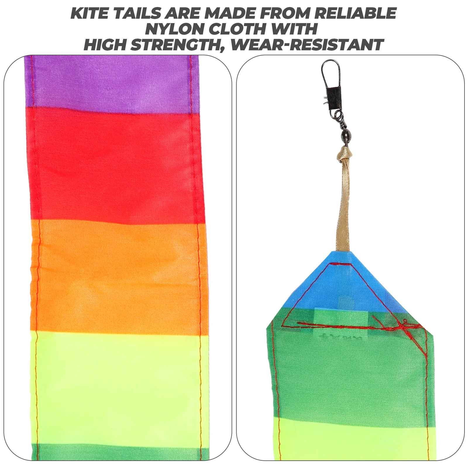 Decoración Rainbow Kite Tail para accesorios Agregar colas Serpentinas al aire libre Niño volador