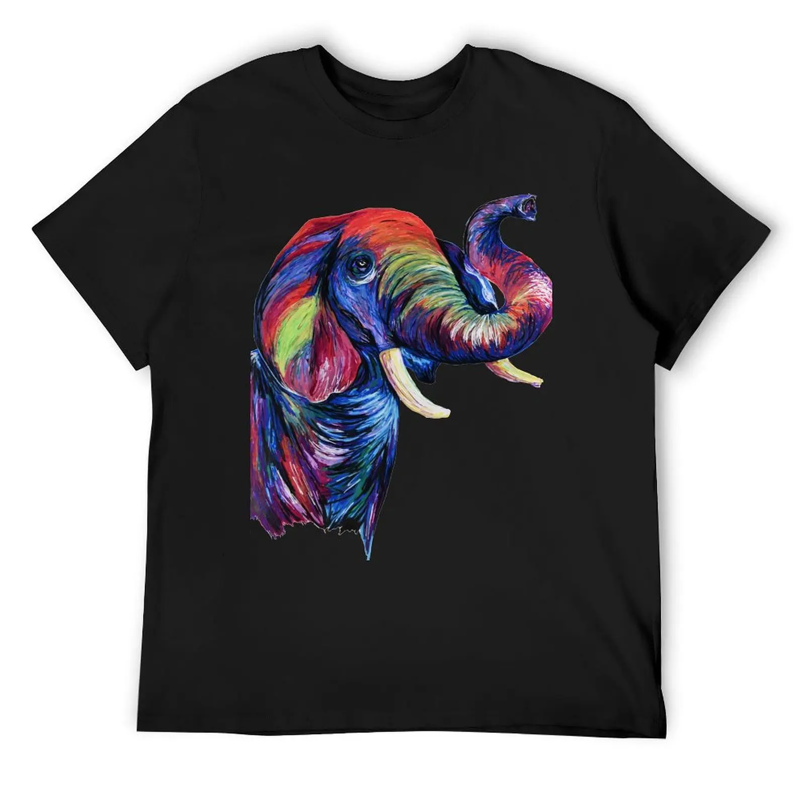 Rainbow Elephant T-Shirt oversizeds sublime mens t shirts casual stylish