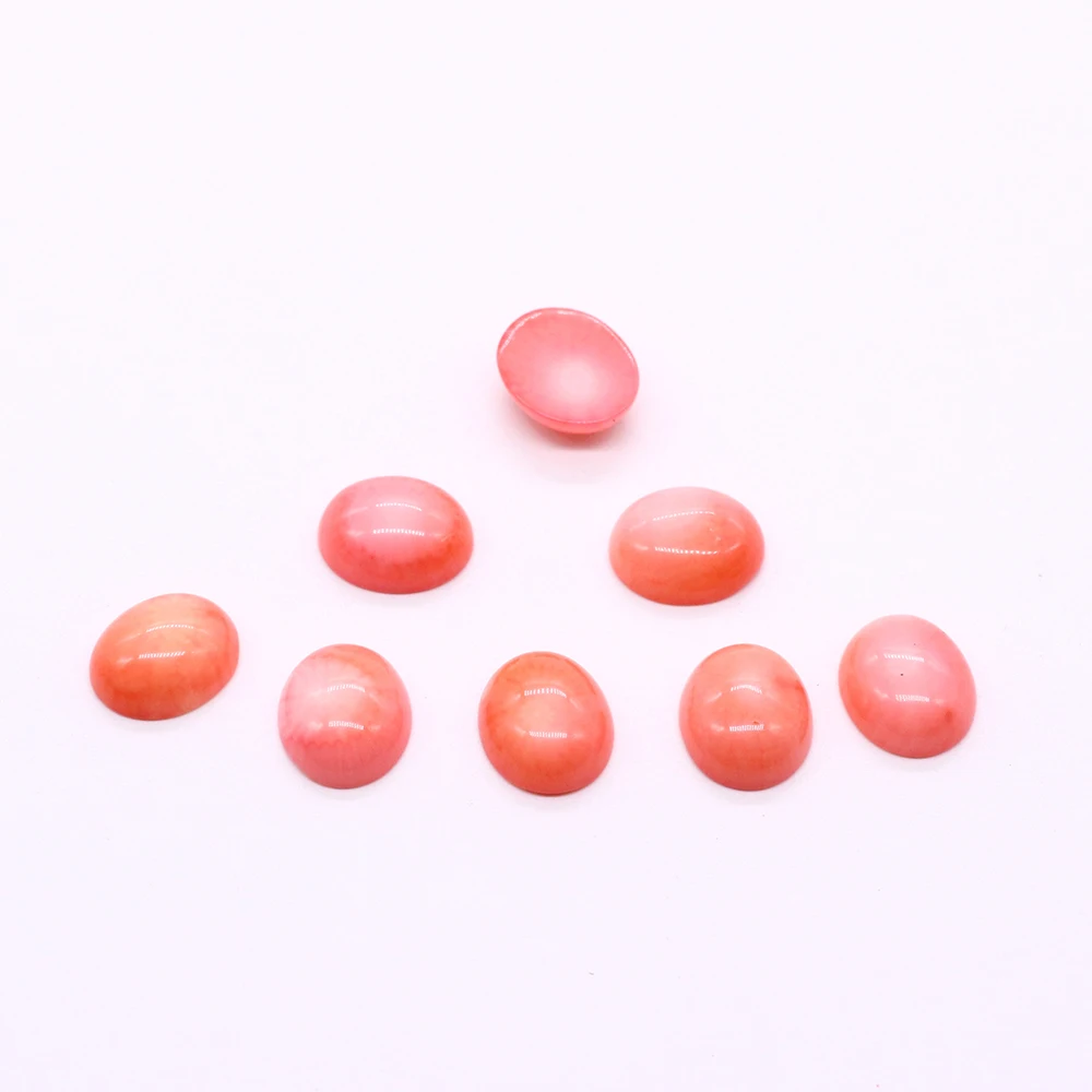 

Artificial Coral Stone Beads Natural Sea Bamboo Cabochon Pink Coral Oval Beads for Jewelry Making DIY Earrings Ring Necklace