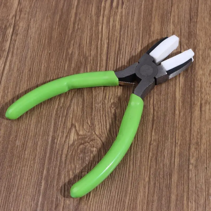 New Sale-Nylon Jaw Pliers Carbon Steel Craft Plat Nose Pliers DIY Tools For Beading Looping Shaping Wire Jewelry Making