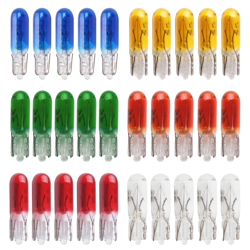 

10/20/100PCS T5 LED Bulbs W3W Car Interior Light Instrument Lights Dashboard Warning Bulb Auto Light 12V 1.2W Car Styling