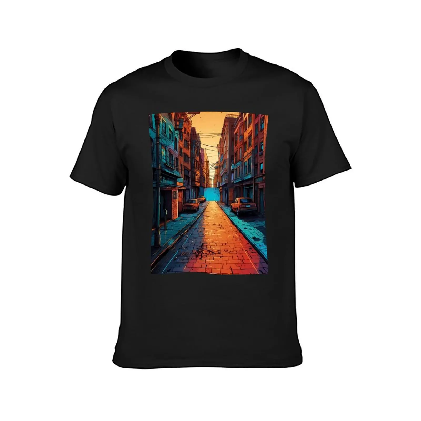 Sunset Boulevard: A City's Colorful Twilight T-Shirt new edition heavyweights fruit of the loom mens t shirts