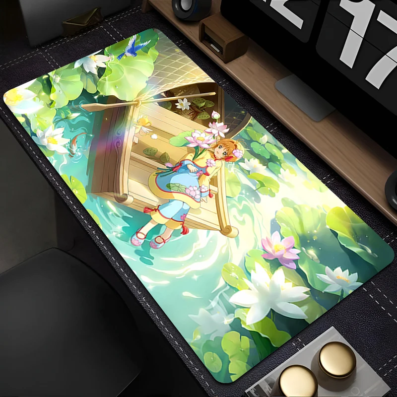 

Mousepad Laptop Office Cabinet Keyboard Pad PC Desk Mat Large Mouse Pad Non-slip Anime Rubber C-card Captor Sakura Extended Pad