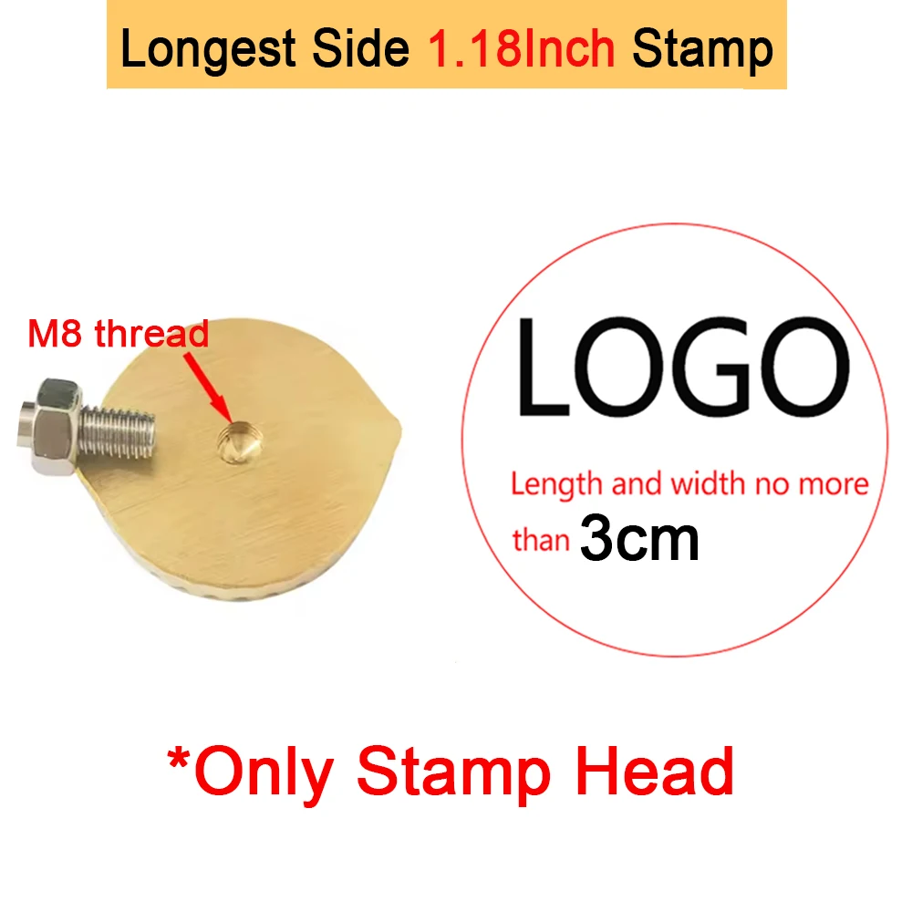 Personalisierter Brandstempel mit LOGO für Holzbearbeitung, Steak, BBQ, Lederhandwerk, Messing-Heizwerkzeug, DIY Steak, Burger, Holz